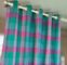 Harris Tweed eyelet curtains Luskentyre Pink and jade Herringbone Harris Tweed HB135