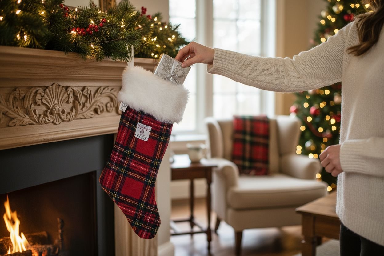 Harris Tweed Christmas stocking